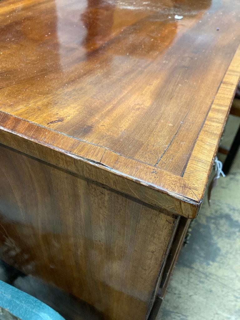 A George III mahogany three drawer chest, width 90cm, depth 48cm, height 83cm